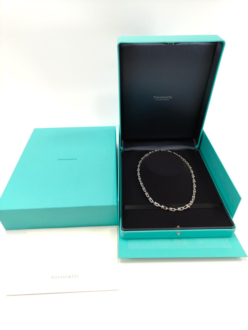 蒂芙尼 (TIFFANY) HardWear 系列银色小号链条项链，参考编号：10202