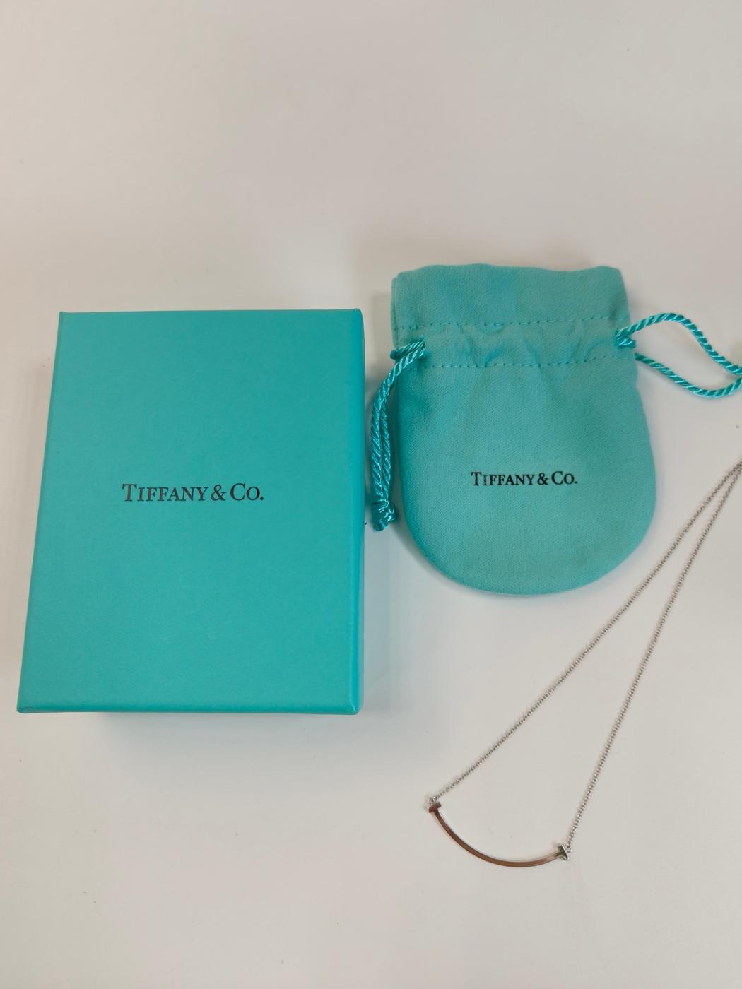 TIFFANY 蒂芙尼 T Smile 微笑项链 小号 银色 款号：10785