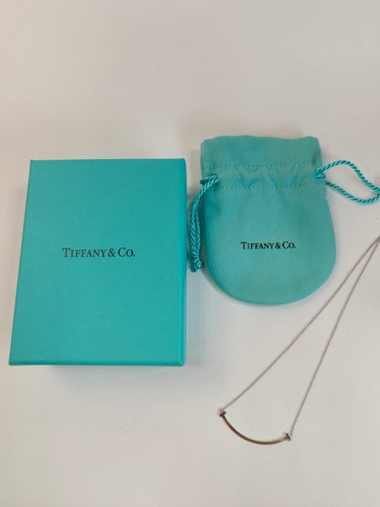 TIFFANY 蒂芙尼 T Smile 微笑项链 小号 银色 款号：10785