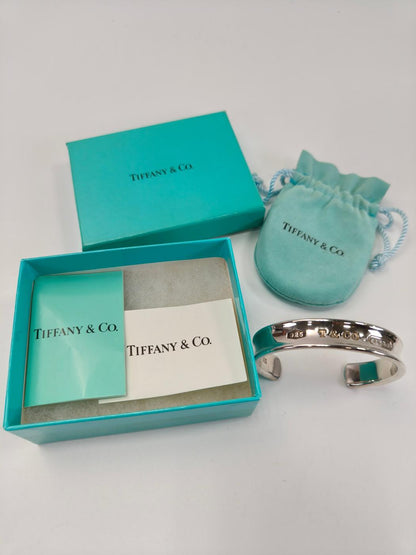 TIFFANY ティファニー 1837 ナローバングル カフブレスレット シルバー 管理番号：11177