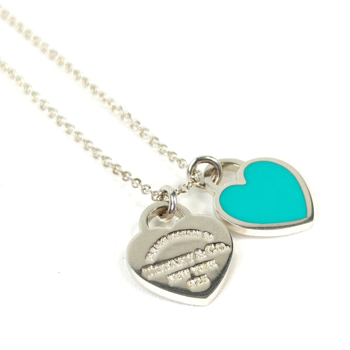 TIFFANY RETURN TO TIFFANY 双心项链 银色 管理编号：11274