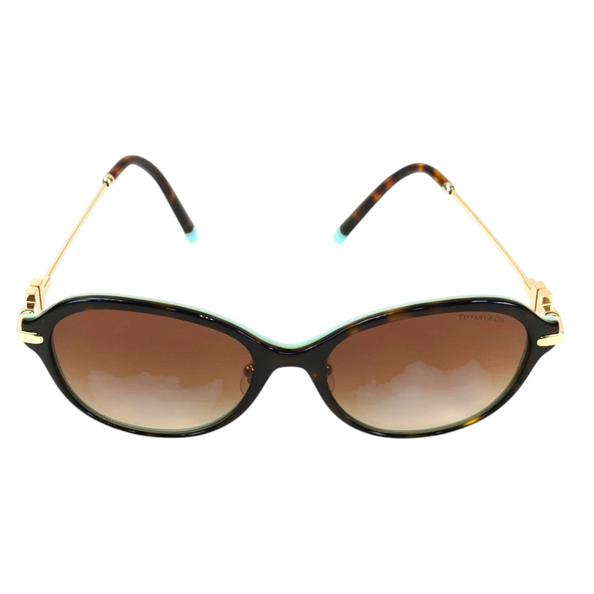 Tiffany T Motif Oval Sunglasses Havana x Sky Blue Product No: 11406