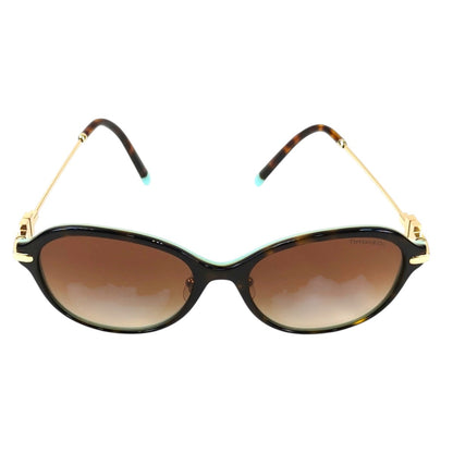 Tiffany T Motif Oval Sunglasses Havana x Sky Blue Product No: 11406