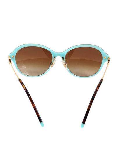 Tiffany ティファニー T モチーフ オーバルサングラス ハバナ×スカイブルー 管理番号：11406