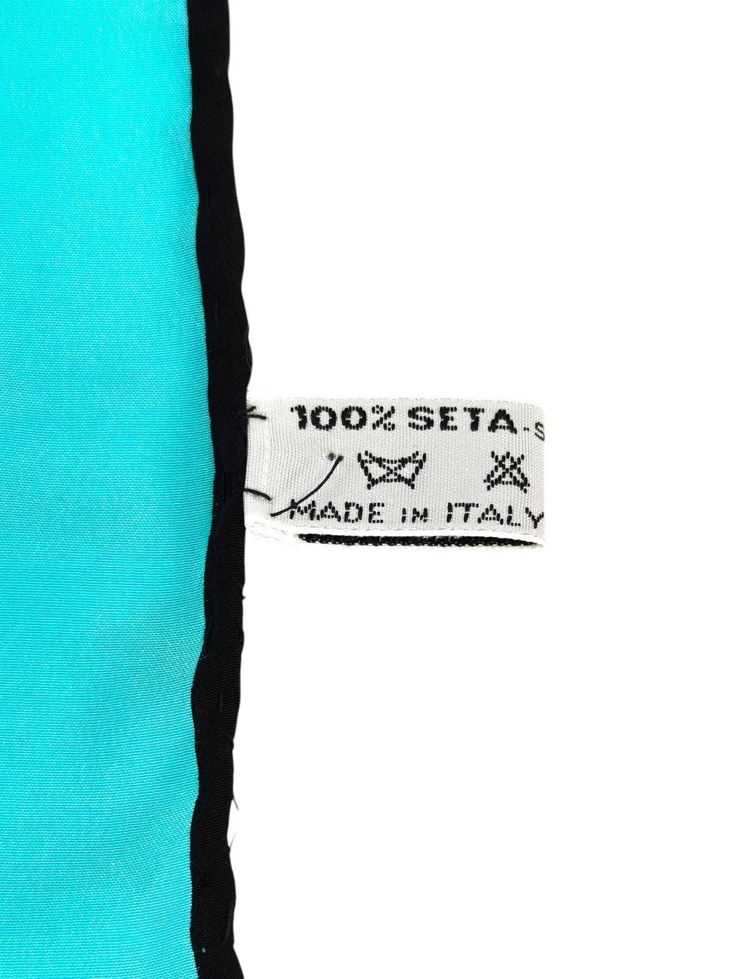 Tiffany ＆ Co 白リボン 花柄 シルクスカーフ ブルー×ホワイト マルチカラー 管理番号：11436