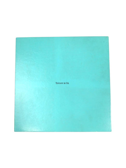Tiffany ＆ Co 白リボン 花柄 シルクスカーフ ブルー×ホワイト マルチカラー 管理番号：11436