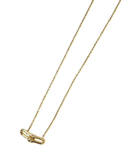 TIFFANY ティファニー ハードウェア ダブルリンク ペンダント K18 ネックレス ゴールド 管理番号：11559