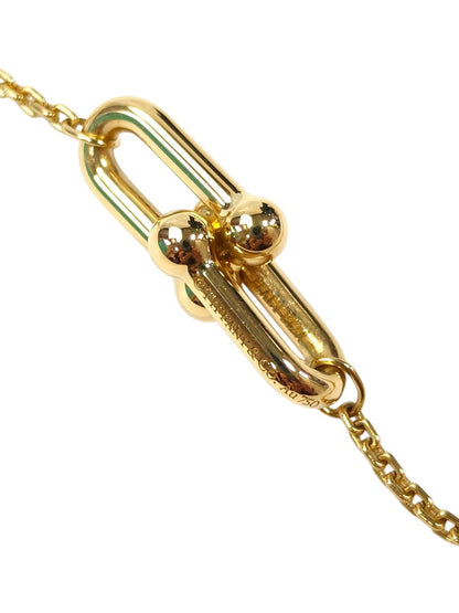 TIFFANY ティファニー ハードウェア ダブルリンク ペンダント K18 ネックレス ゴールド 管理番号：11559