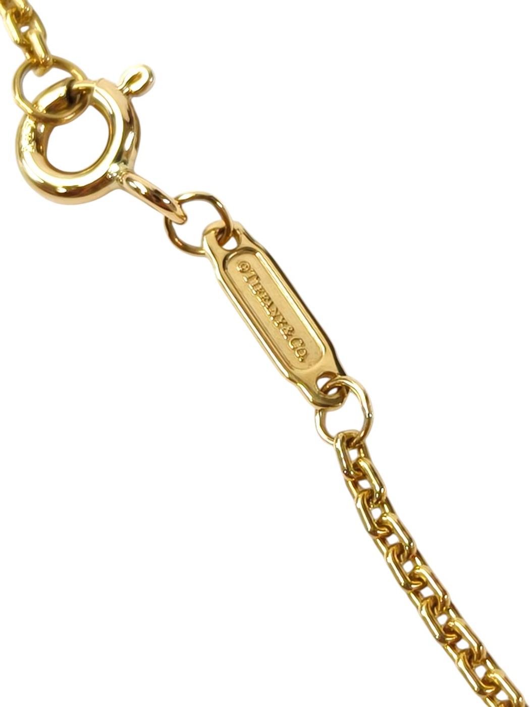 TIFFANY ティファニー ハードウェア ダブルリンク ペンダント K18 ネックレス ゴールド 管理番号：11559