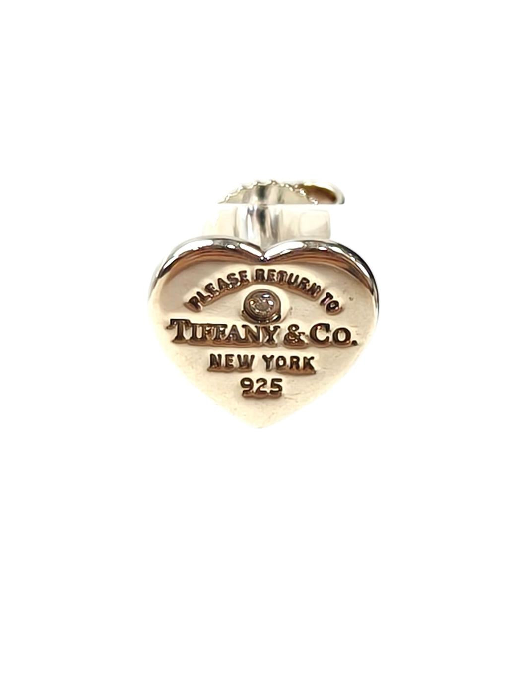TIFFANY ティファニー リターントゥ ブルーハート ピアス シルバー 管理番号：11561