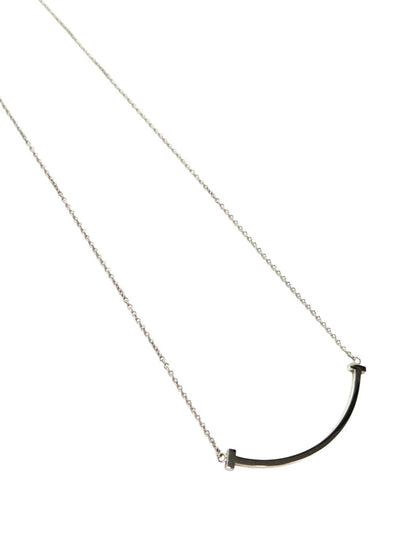 Tiffany & Co. T系列微笑项链（小号），18K白金，长度约40.6～45.7厘米，管理编号：11747