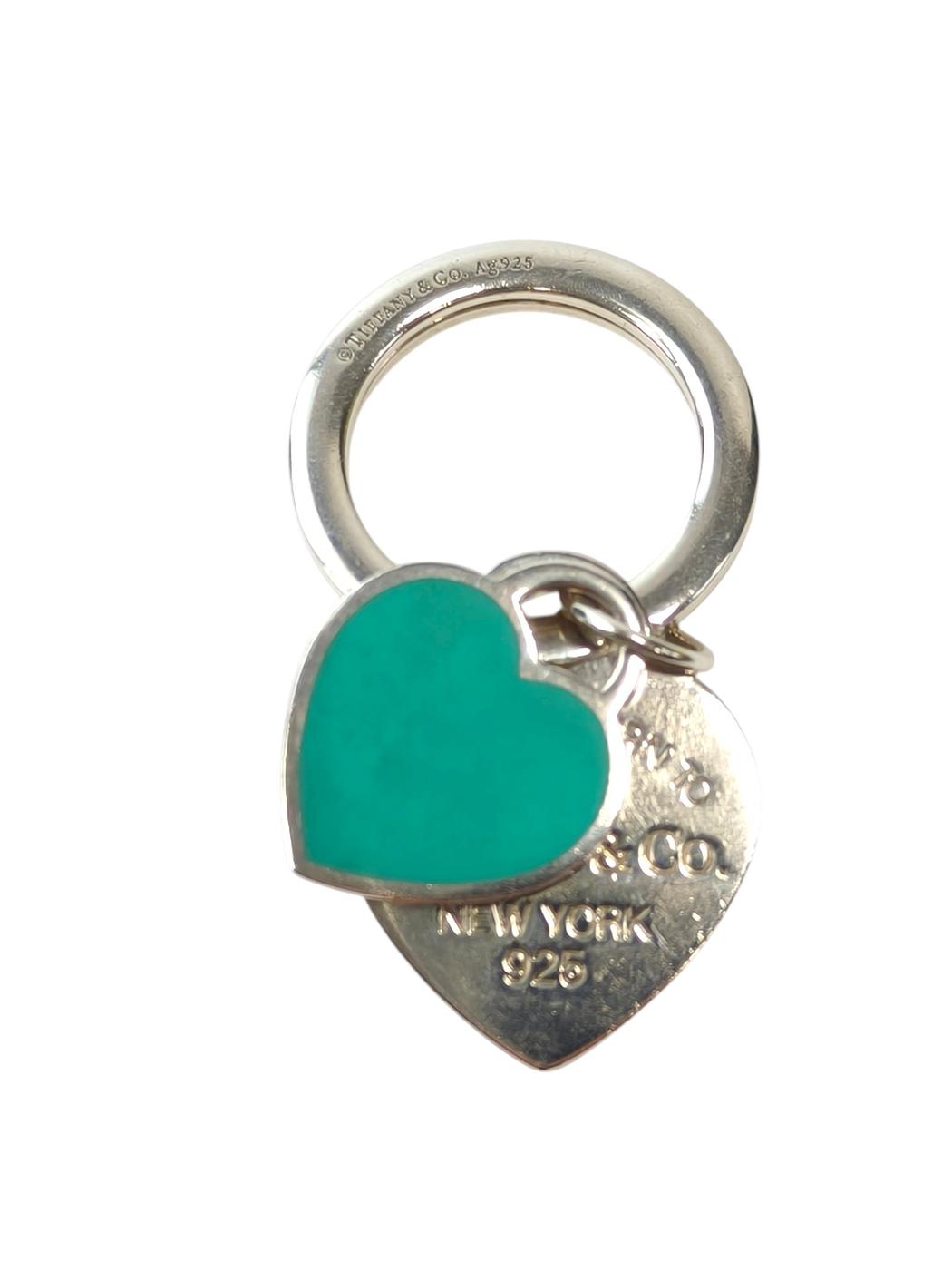 Tiffany & Co. Return to Tiffany Blue Heart Key Ring SV925 Keychain Silver Management Number: 11807