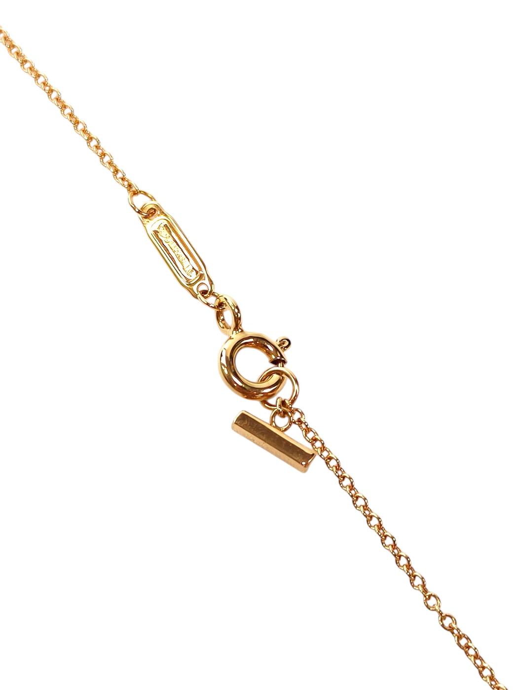 Tiffany & Co. T Smile Mini Diamond 18K PG Necklace, 2.3g, Control Number: 11828