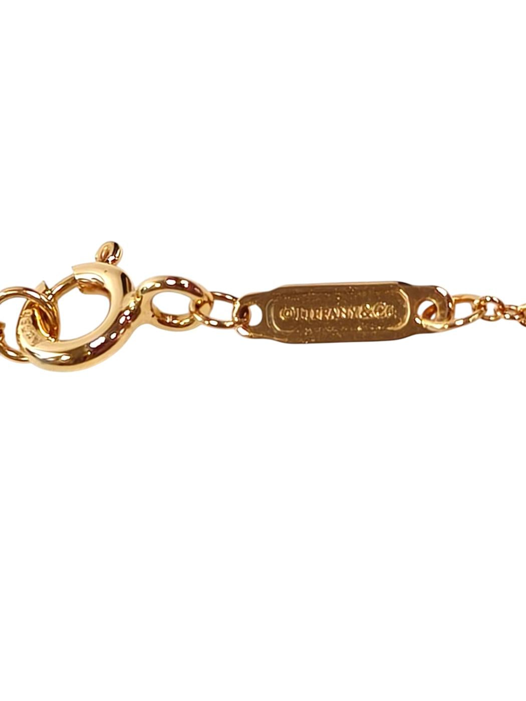 Tiffany & Co. T Smile Mini Diamond 18K PG Necklace, 2.3g, Control Number: 11828