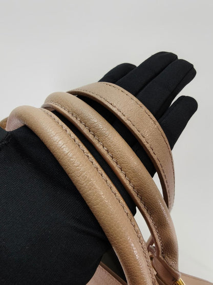 MiuMiu ミュウミュウ 2WAY ハンドバッグ ショルダーバッグ マドラス ベージュ 管理番号：10048