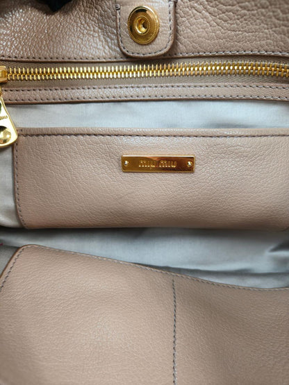 MiuMiu ミュウミュウ 2WAY ハンドバッグ ショルダーバッグ マドラス ベージュ 管理番号：10048