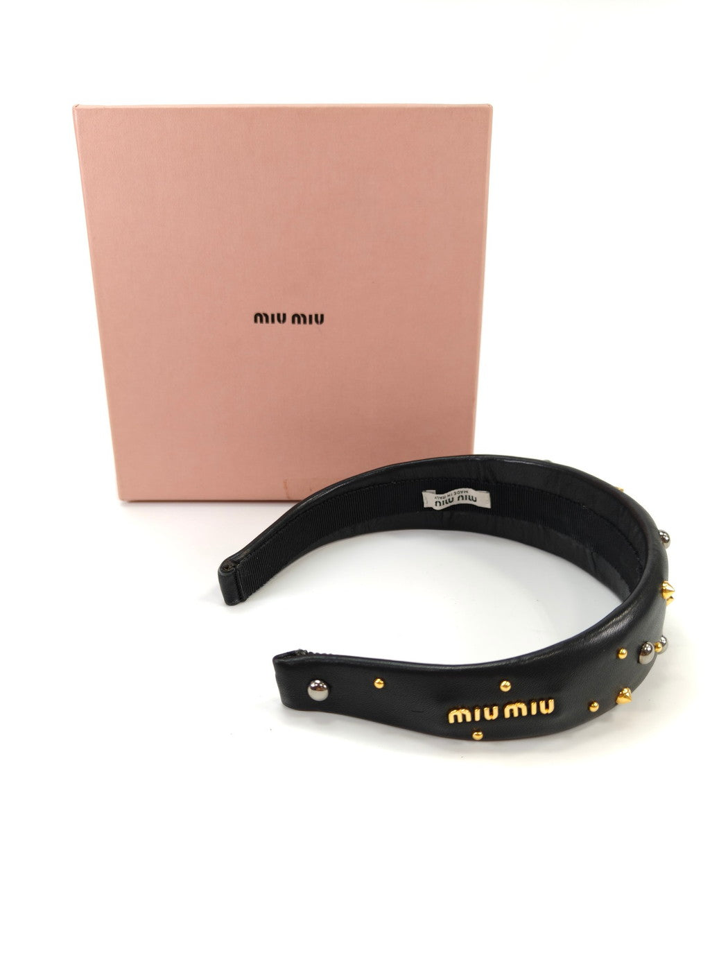 MIUMIU铆钉发箍，发饰，黑色，货号：10325