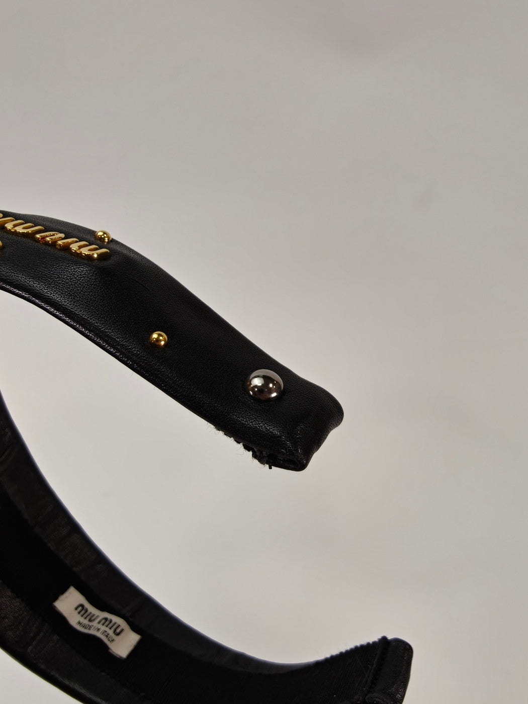 MIUMIU铆钉发箍，发饰，黑色，货号：10325