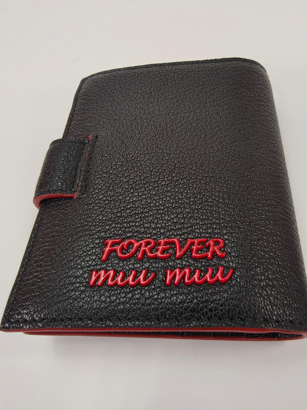 MIU MIU FOREVER 双折钱包 Madras Forever 黑色 参考编号：10334