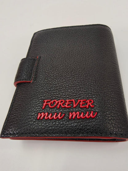 MIU MIU FOREVER 双折钱包 Madras Forever 黑色 参考编号：10334