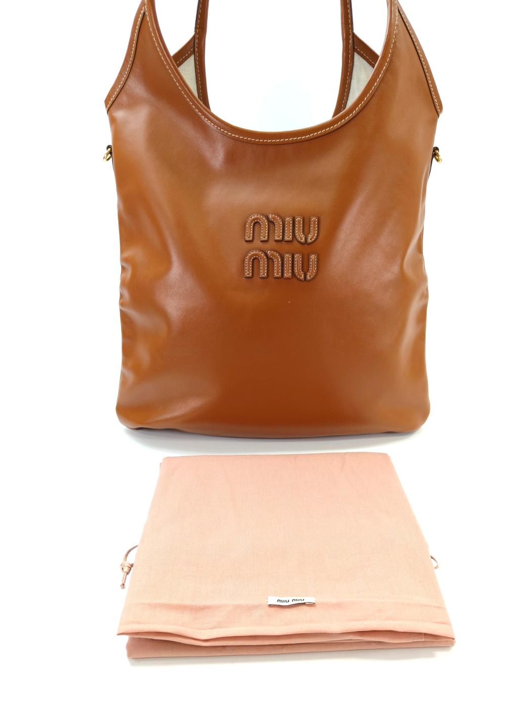 MIUMIU ミュウミュウ IVY トートバッグ ブラウン 管理番号：11053