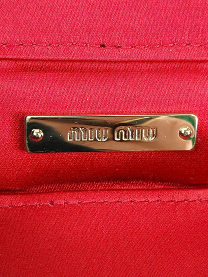 miumiu ミュウミュウ マテラッセ ポーチ リップケース キーホルダー 赤 管理番号：11288