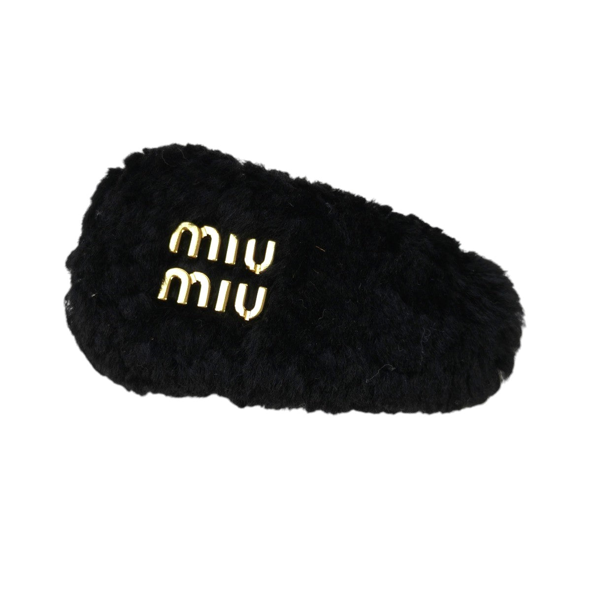 MIUMIU ミュウミュウ ロゴ付き ヘアクリップ ブラック 管理番号：11567