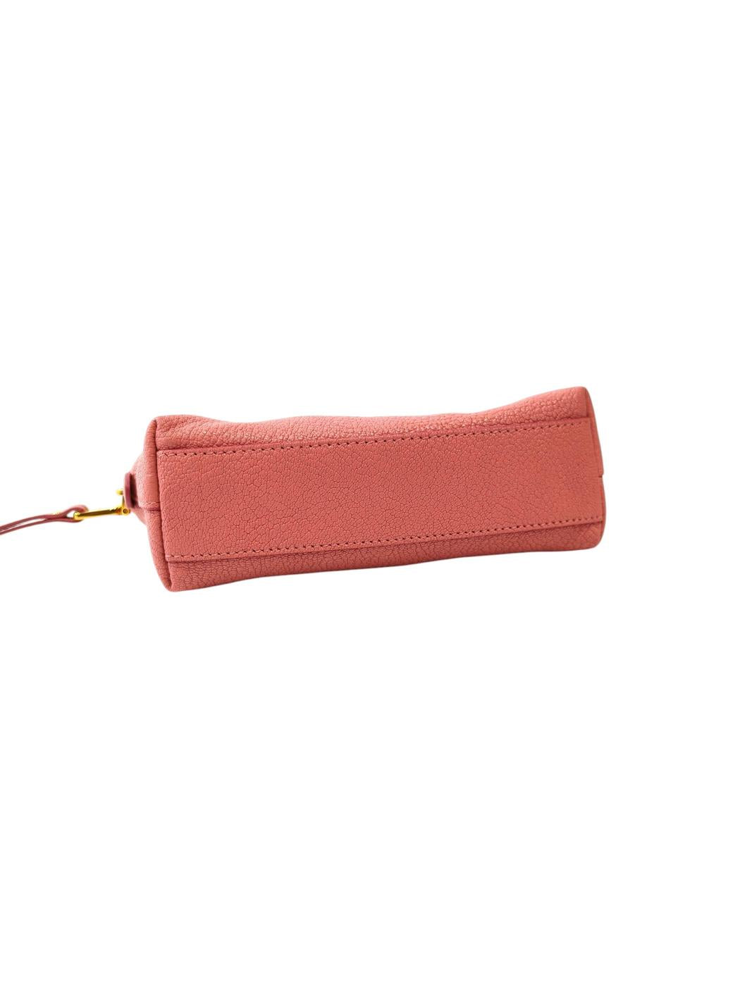 miumiu マドラス オルキデーア ポーチ ピンク 山羊革 レザー レディース イタリア製 管理番号：11756
