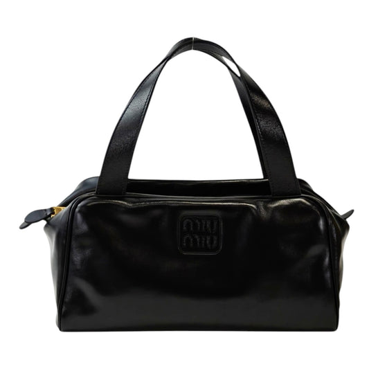 miumiu 2-way handbag leather handbag black Control number: 11847
