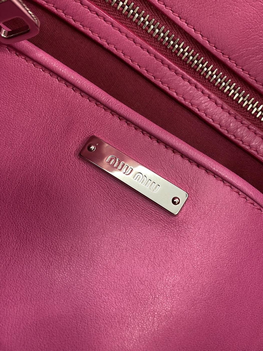 MIUMIU ミュウミュウ マテラッセ ナッパクリスタル ショルダーバッグ ピンク RP0233 3Way 管理番号：8787