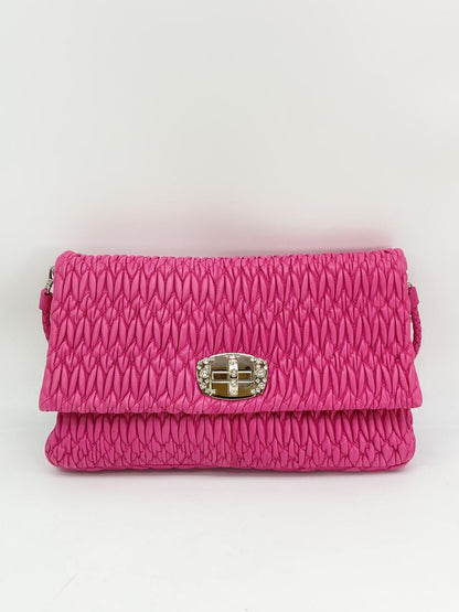 MIUMIU ミュウミュウ マテラッセ ナッパクリスタル ショルダーバッグ ピンク RP0233 3Way 管理番号：8787