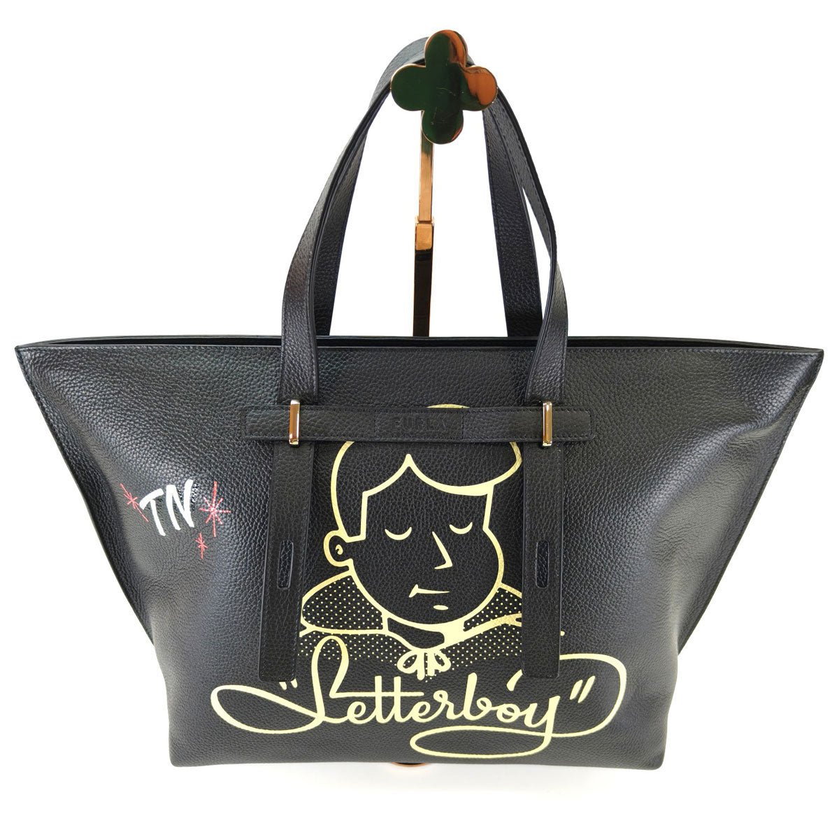 FURLA Giove Letterboy 手提包，日本限定款，黑色，货号：10406