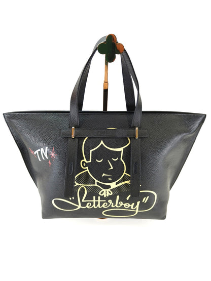 FURLA Giove Letterboy 手提包，日本限定款，黑色，货号：10406