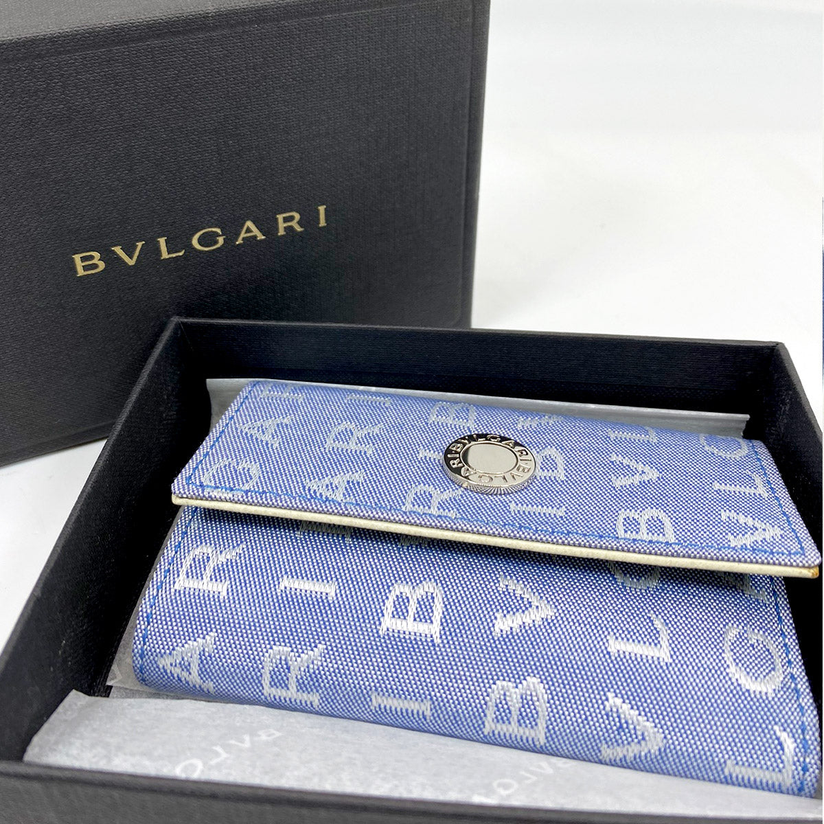 BVLGARI ブルガリ 6連キーケース キャンバス生地 管理番号：6837★
