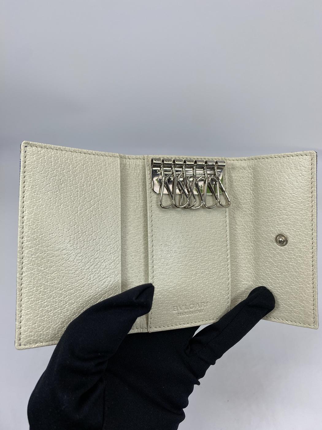 BVLGARI ブルガリ 6連キーケース キャンバス生地 管理番号：6837★