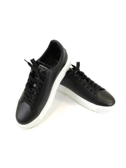 VERSACE Greca Low-Top Sneakers, Size 43 (28cm), Black, Reference Number: 10409