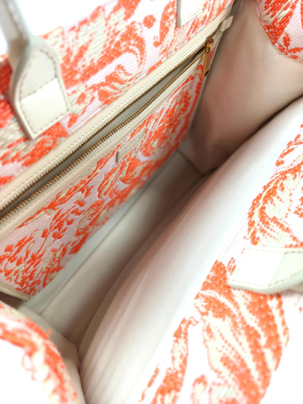 VERSACE ヴェルサーチ バロッコ アテナ ラージ トートバッグ オレンジ 管理番号：10410