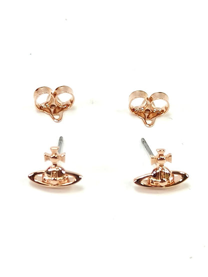 Vivienne Westwood 玫瑰金球形耳环，货号：10452