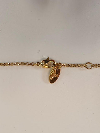 Vivienne Westwood Petit Orb 金色镶钻项链。参考编号：10462。