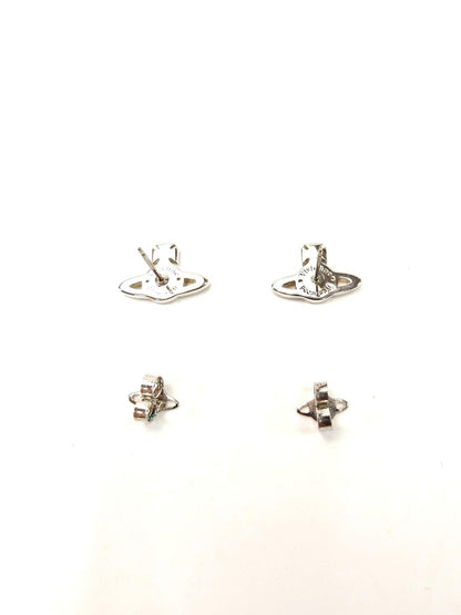Vivienne Westwood Vivienne Orb 耳环，银色 x 蓝色，参考编号：10534