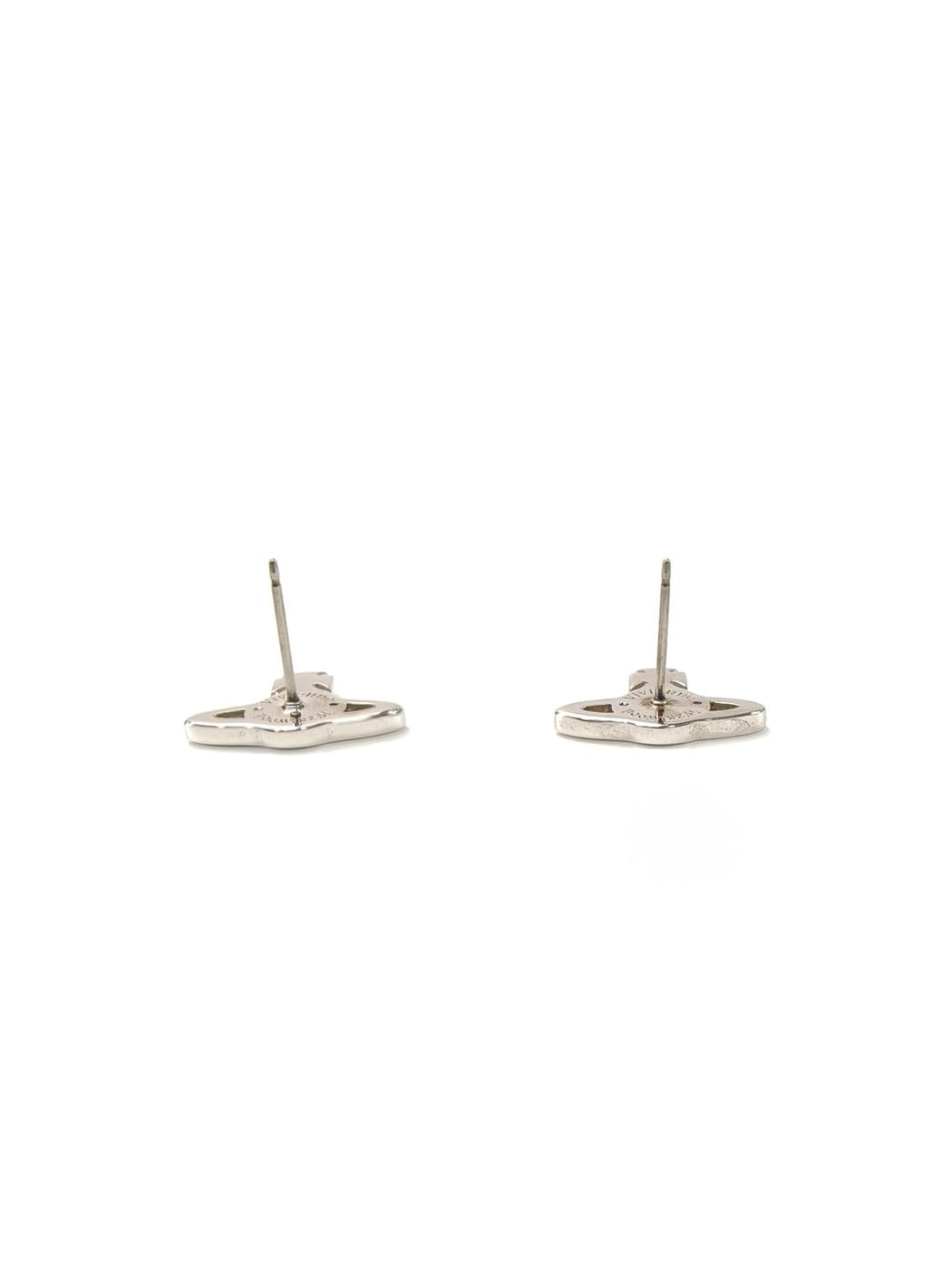 Vivienne Westwood Vivienne Orb 耳环，银色 x 蓝色，参考编号：10534