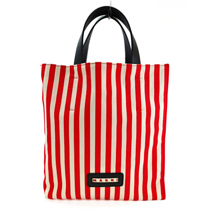 MARNI Museo 2-Way Tote Bag Shoulder Bag Stripe Red Model number: 11163