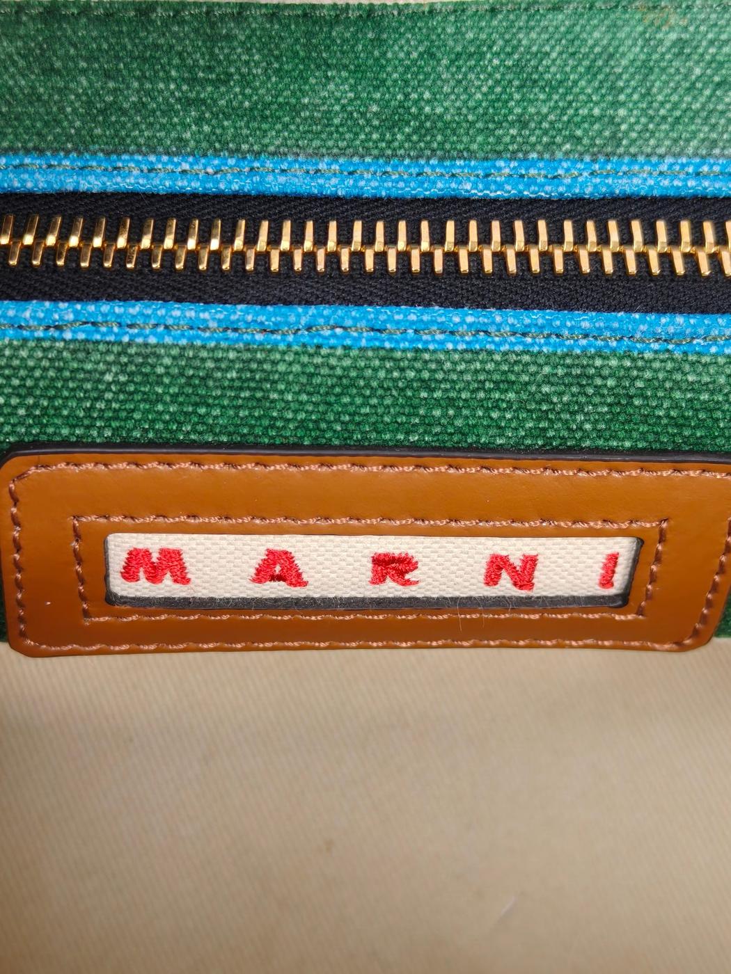 MARNI マルニ トロピカリア 2WAY バスケットバッグ グリーン系マルチカラー 管理番号：11419