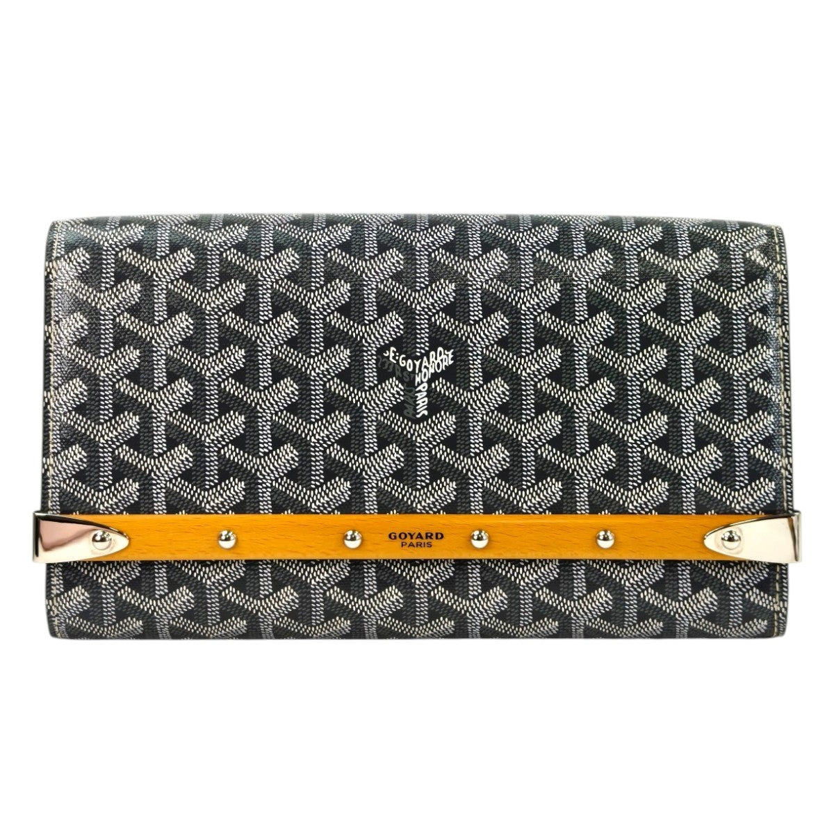 GOYARD Monte Carlo PM 2-way Clutch Bag Shoulder Bag Gray Serial No. 11364