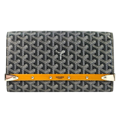 GOYARD Monte Carlo PM 2-way Clutch Bag Shoulder Bag Gray Serial No. 11364