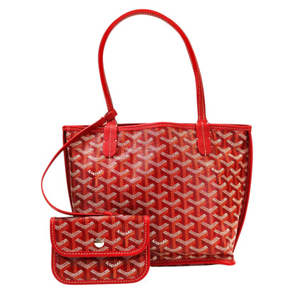 GOYARD ゴヤール アンジュ トートバッグ ミニポーチ付き トートバッグ レッド 管理番号：11487
