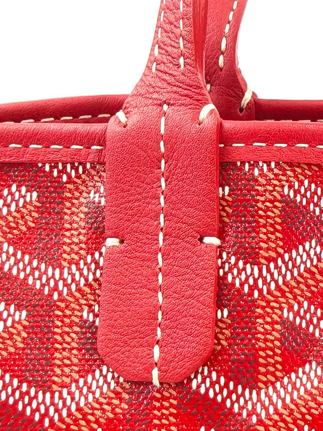 GOYARD ゴヤール アンジュ トートバッグ ミニポーチ付き トートバッグ レッド 管理番号：11487