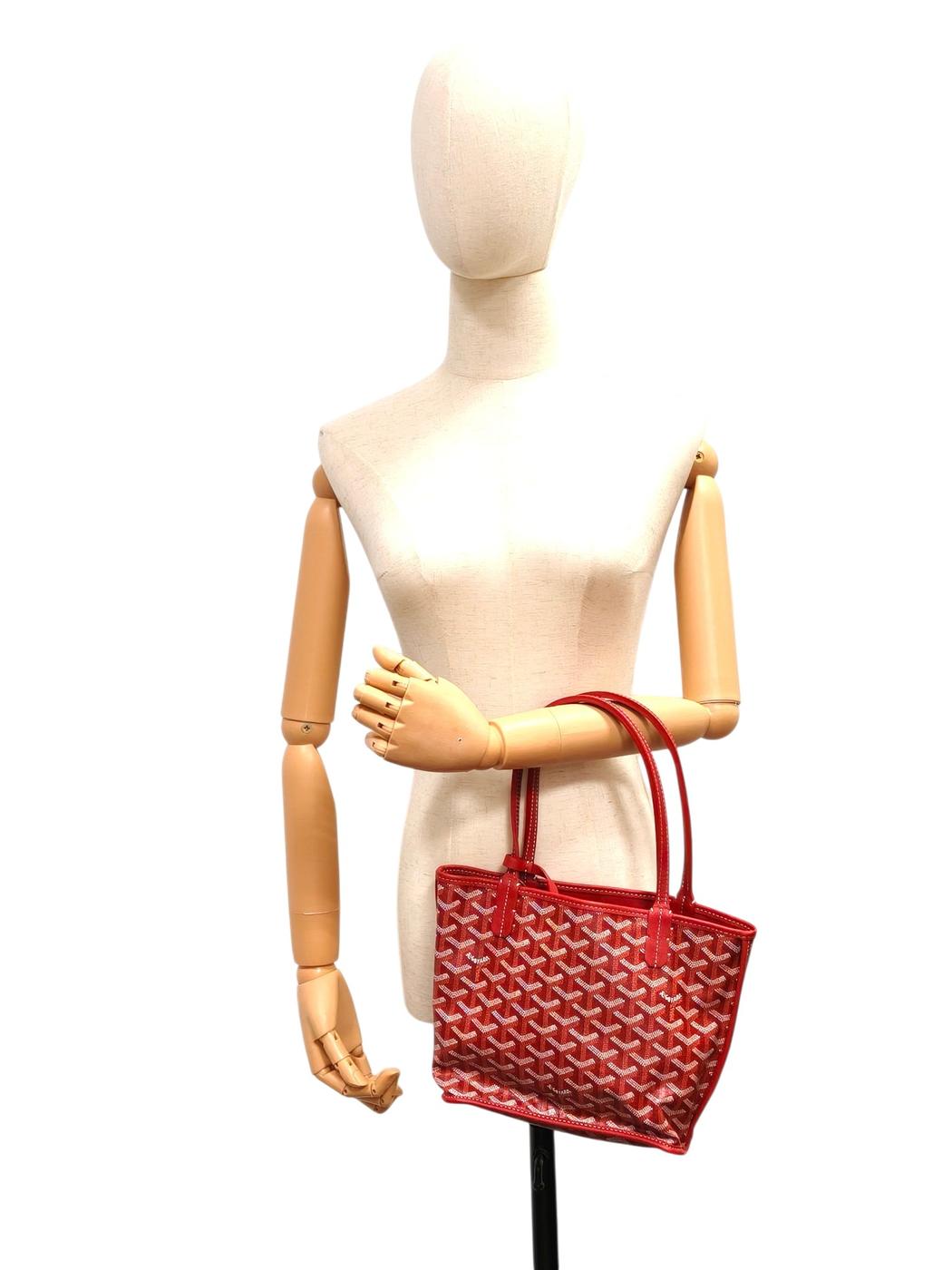 GOYARD ゴヤール アンジュ トートバッグ ミニポーチ付き トートバッグ レッド 管理番号：11487
