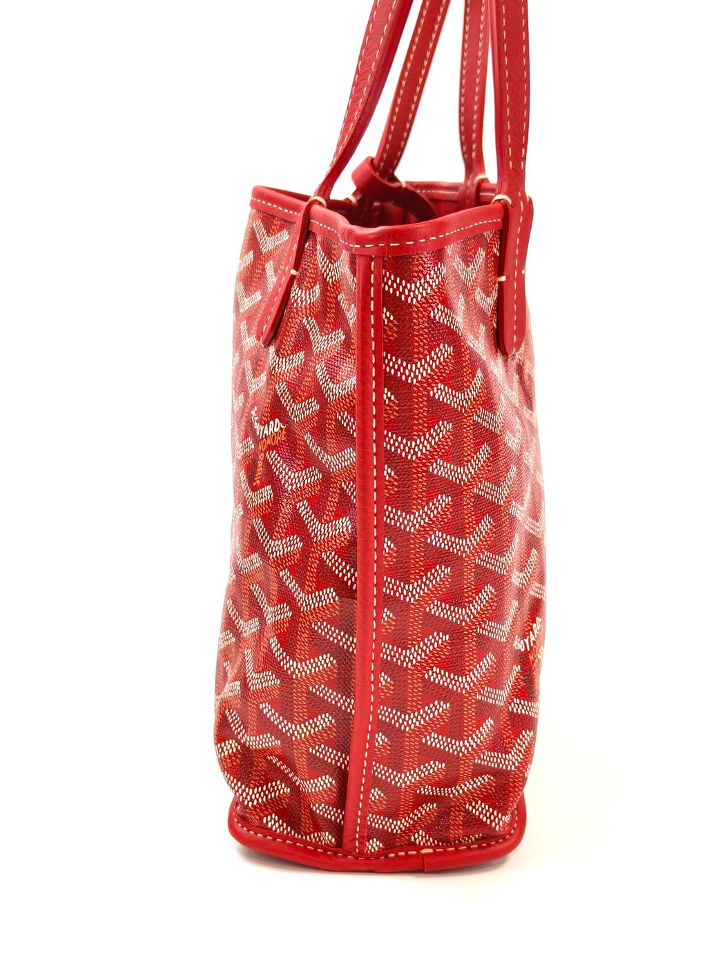 GOYARD ゴヤール アンジュ トートバッグ ミニポーチ付き トートバッグ レッド 管理番号：11487