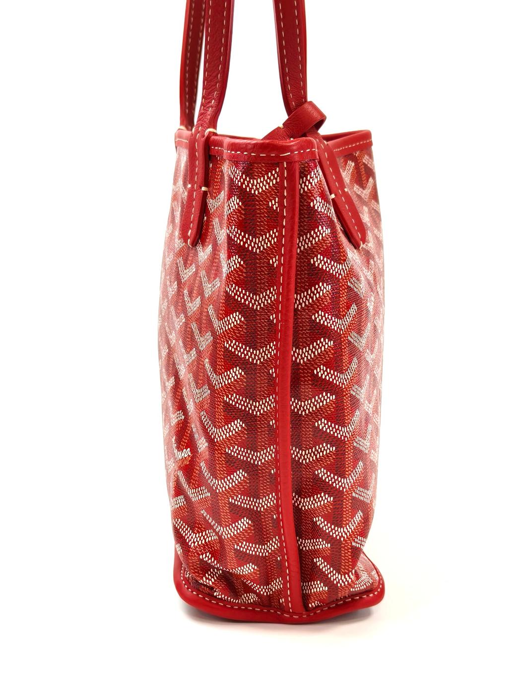GOYARD ゴヤール アンジュ トートバッグ ミニポーチ付き トートバッグ レッド 管理番号：11487